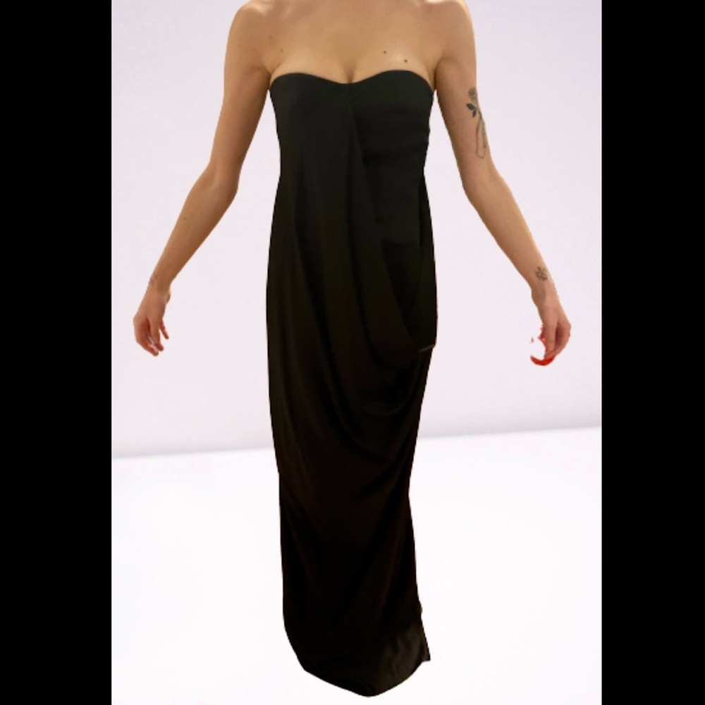 Alexander McQueen Silk Sweetheart Corset Gown